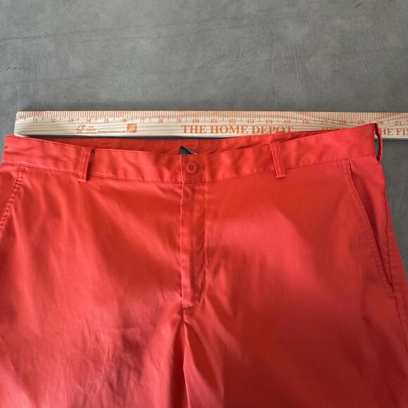 Nike Golf Pants Mens 38x33 Red/Orange Dri-FIT Stretch Flat Front Performance - Picture 8 of 16